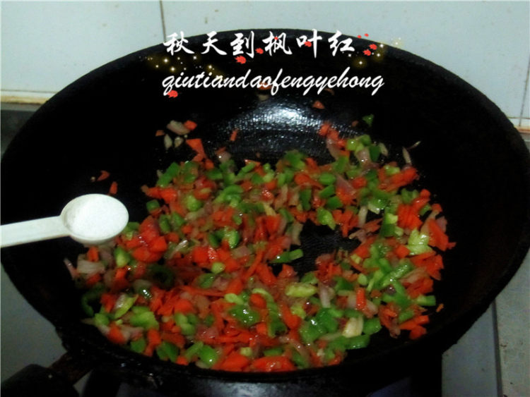 虾仁迷彩炒饭步骤10