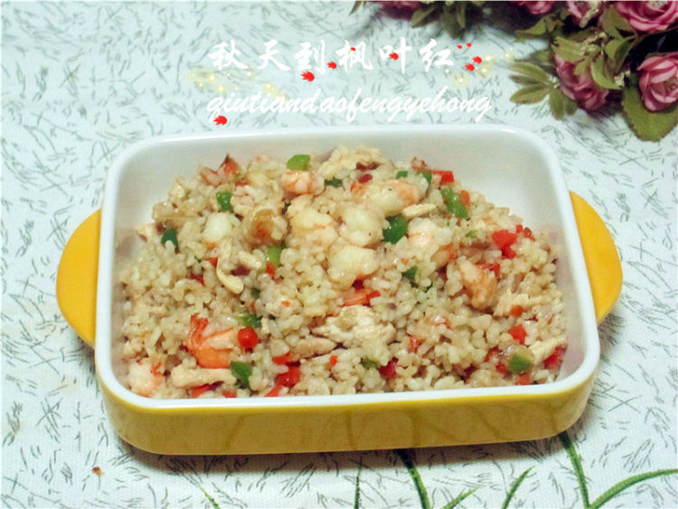虾仁迷彩炒饭步骤14