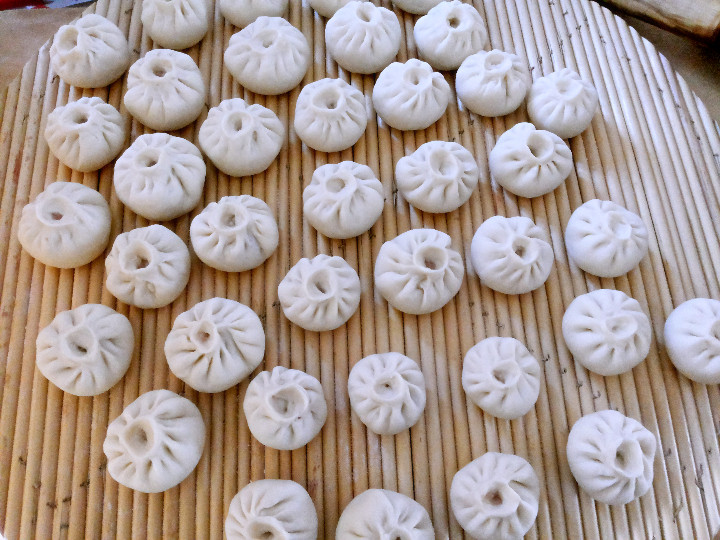 白菜虾蓉生煎包步骤15