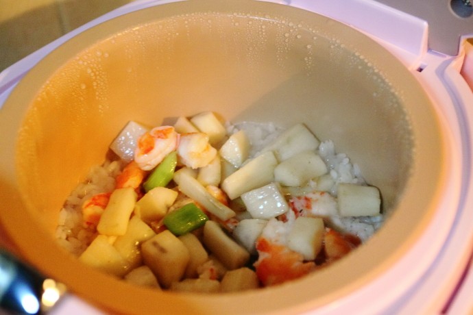 虾仁山药米饭步骤5