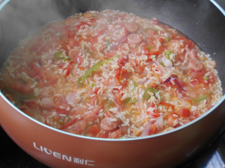 虾仁焖饭步骤10