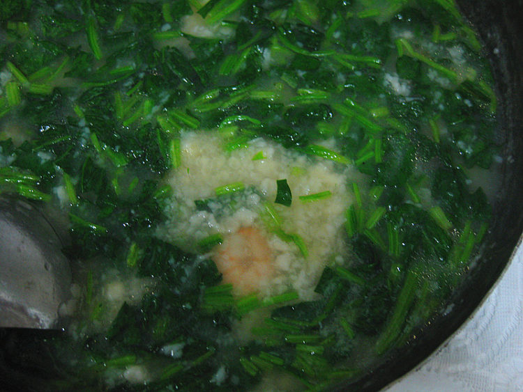 虾仁菠菜疙瘩汤步骤11