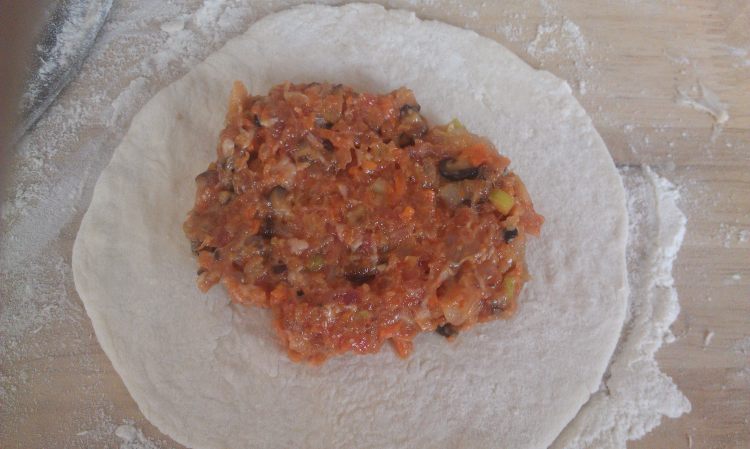 香菇猪肉虾仁馅饼步骤9