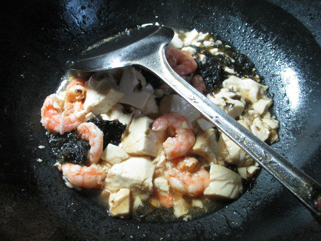 紫菜虾仁豆腐步骤9