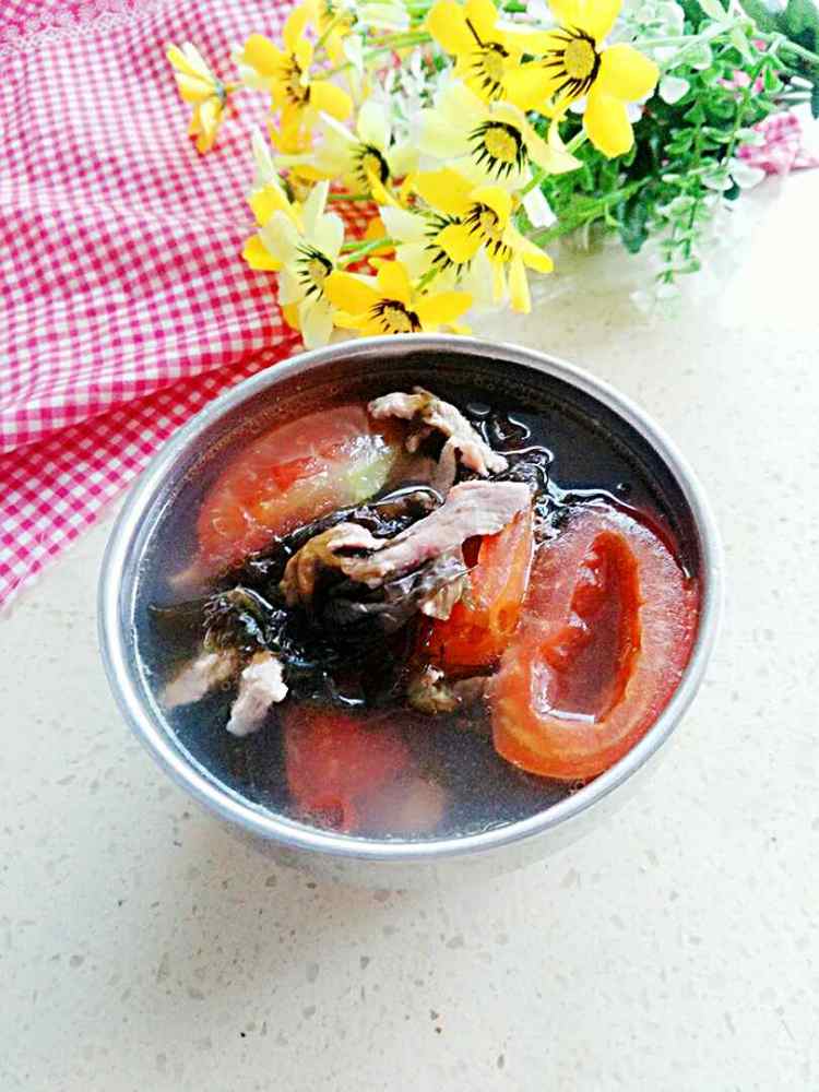 番茄紫菜瘦肉汤步骤8