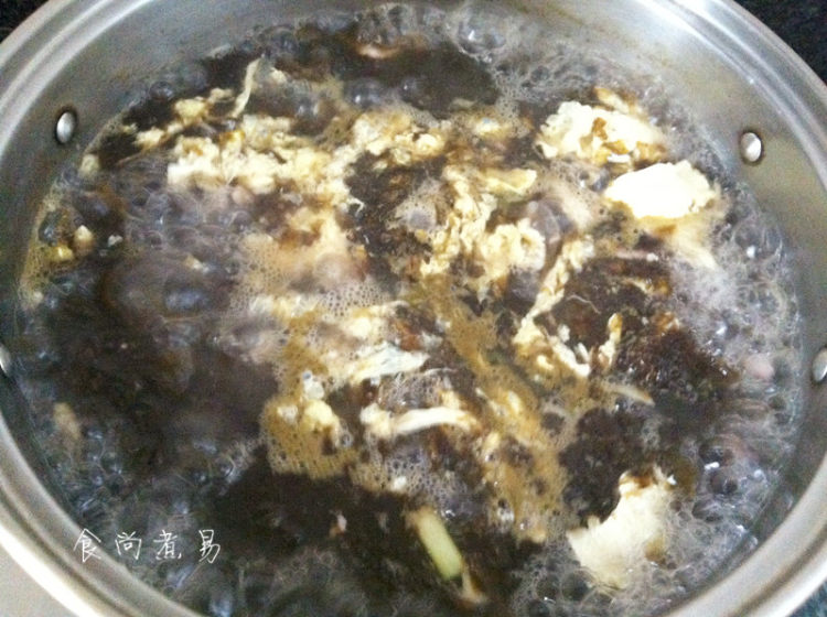 紫菜鸡蛋肉片汤步骤15