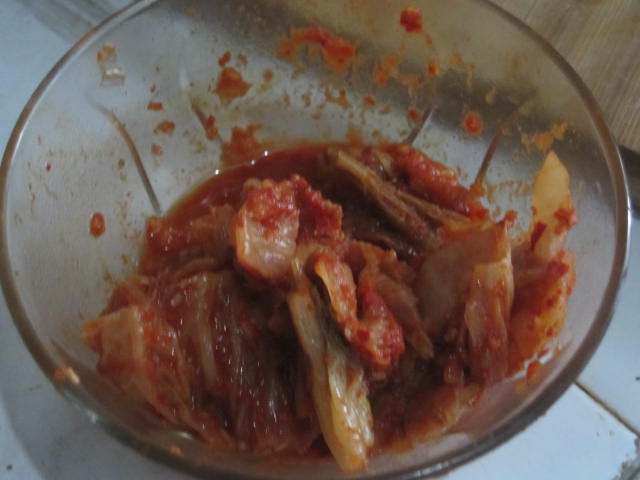 辣白菜紫菜卷饭步骤3