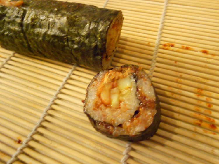 韩式青瓜肉松紫菜包饭步骤13