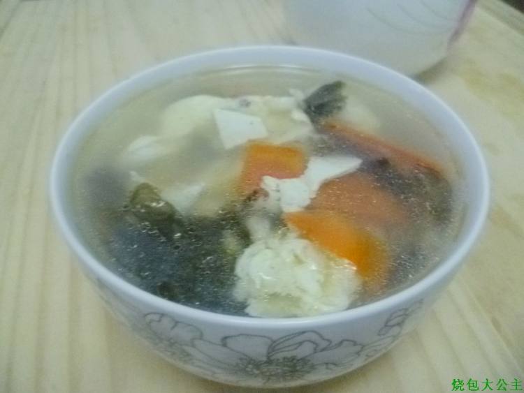 紫菜豆腐蛋花汤步骤9