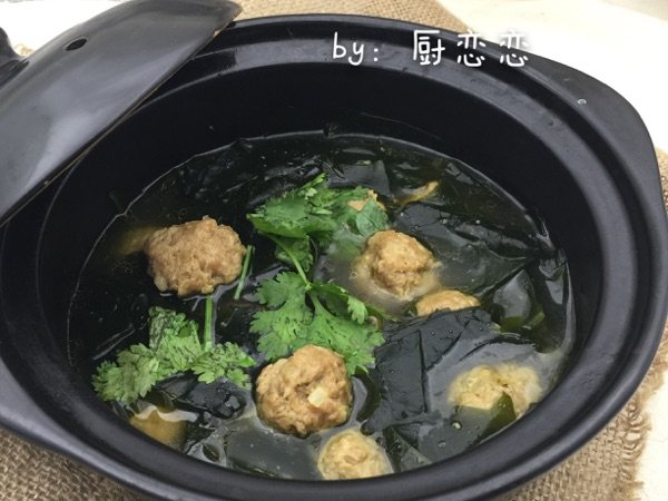 海带丸子汤步骤6