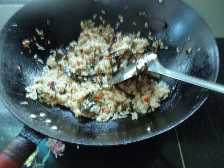 海带炒饭步骤8