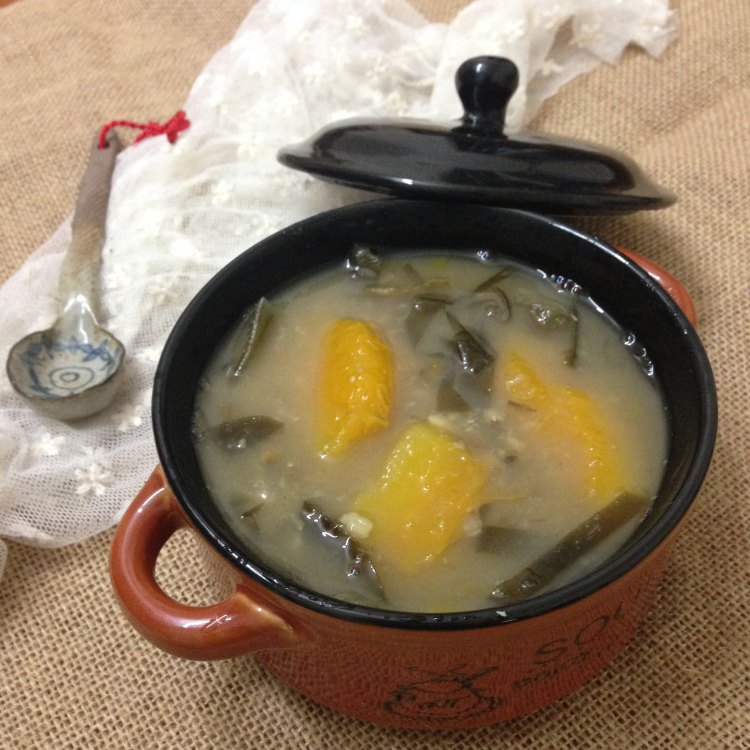 木瓜绿豆海带糖水步骤10
