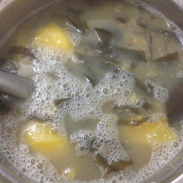 木瓜绿豆海带糖水步骤9