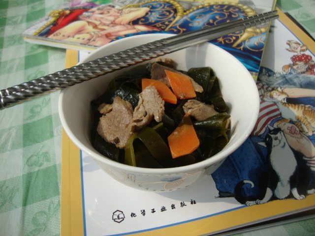 肉片胡萝卜炖海带步骤7