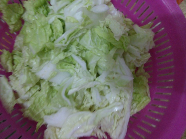 白菜海带炒鸡胗步骤4