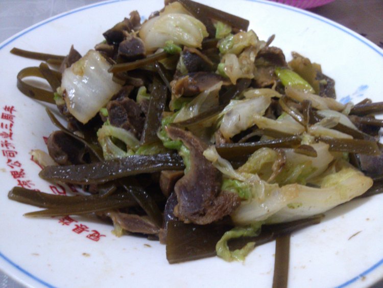 白菜海带炒鸡胗步骤10