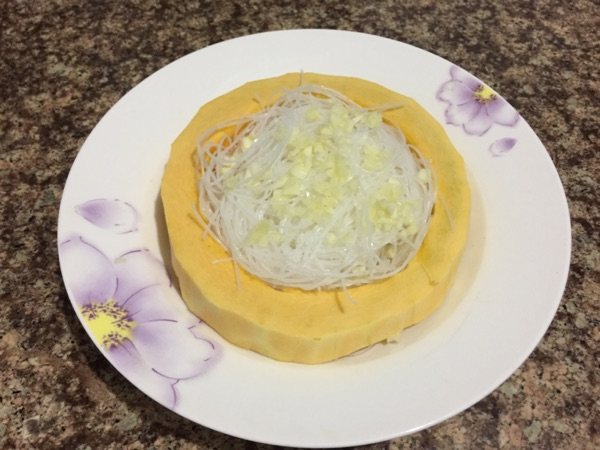 南瓜蒸粉丝步骤4
