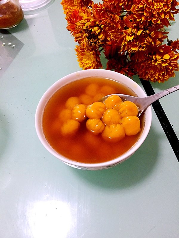 南瓜花朵汤圆步骤11