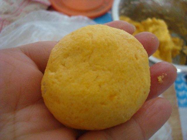 南瓜玉米面芝麻饼步骤8