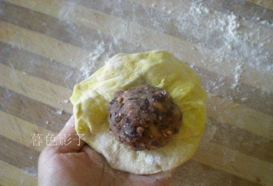 南瓜面红豆沙包步骤8