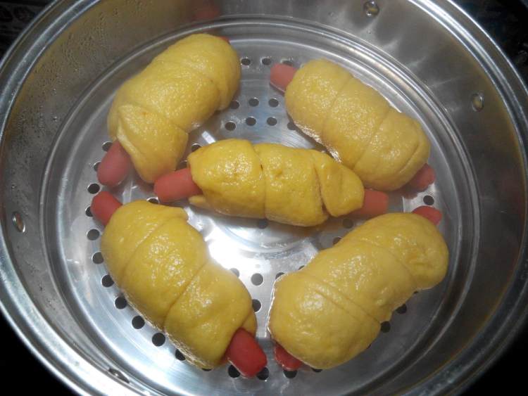 南瓜火腿肠卷步骤14