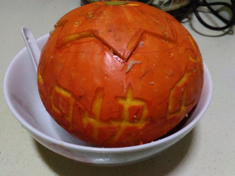 杂豆南瓜盅步骤8