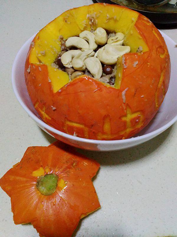 杂豆南瓜盅步骤7
