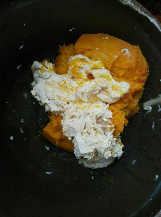 南瓜面小圆饼步骤2