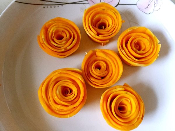 蜜汁南瓜玫瑰花步骤4