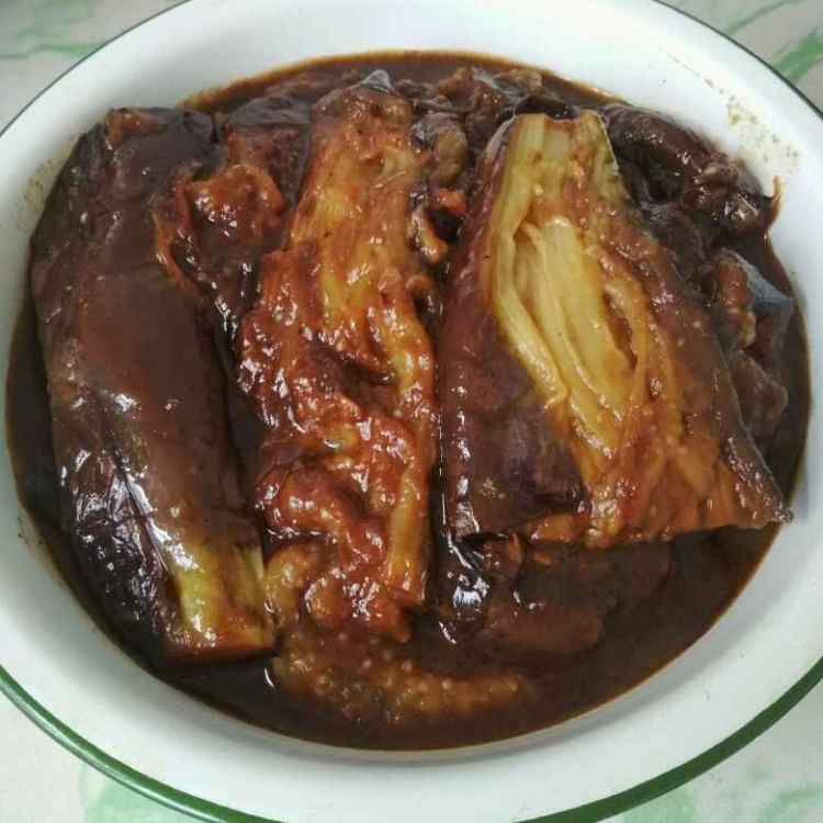 酥子叶味酱茄子步骤13