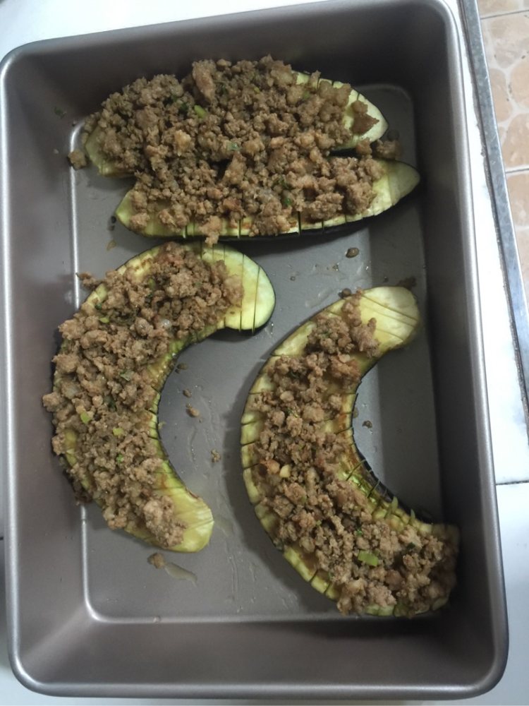 孜然肉末烤茄子步骤4