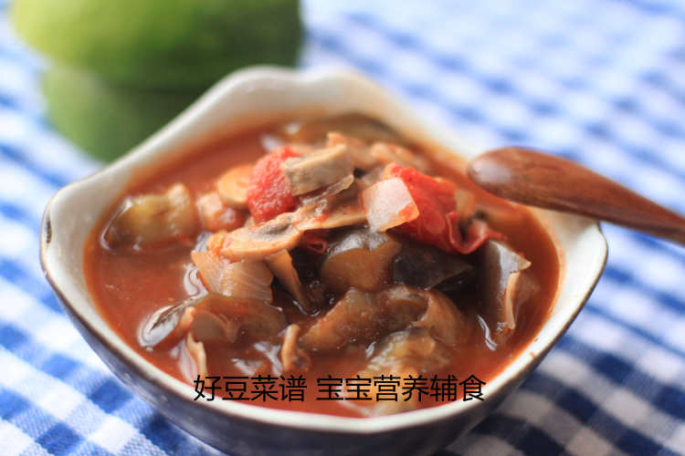 洋葱口蘑煮茄丁步骤9
