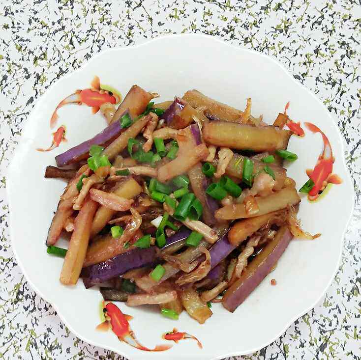 肉丝虾米茄子步骤9