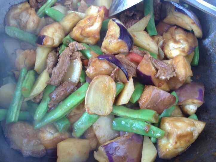 莜面饸饹配熬菜步骤6