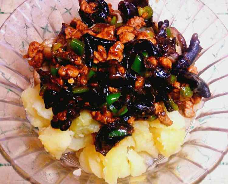 土豆茄子拌肉酱步骤7