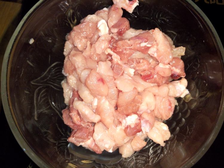肉丁茄子步骤2