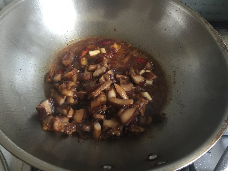 茄子炒剩肉步骤8