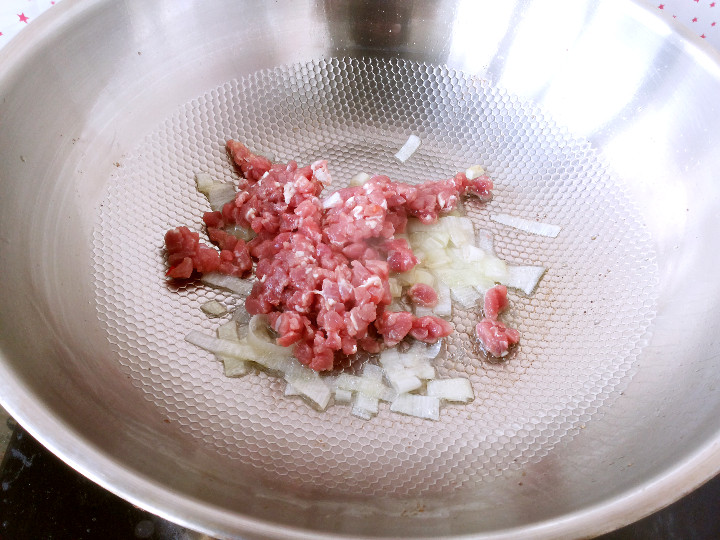 茄子羊肉末步骤7