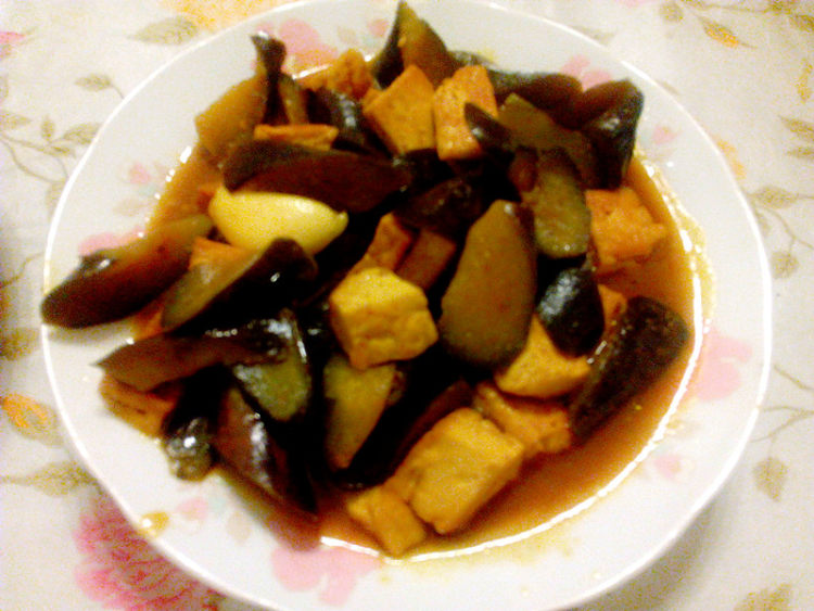 咖喱茄子炖豆腐步骤16