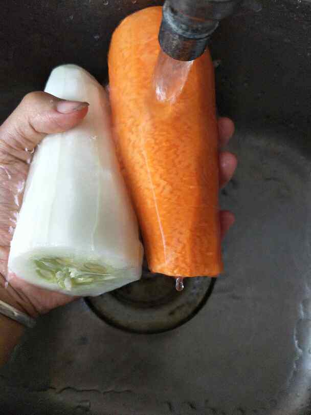 双色搭配菜步骤2