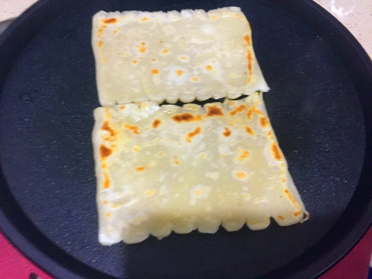 彩疏鸡蛋干丝口袋饼#步骤19