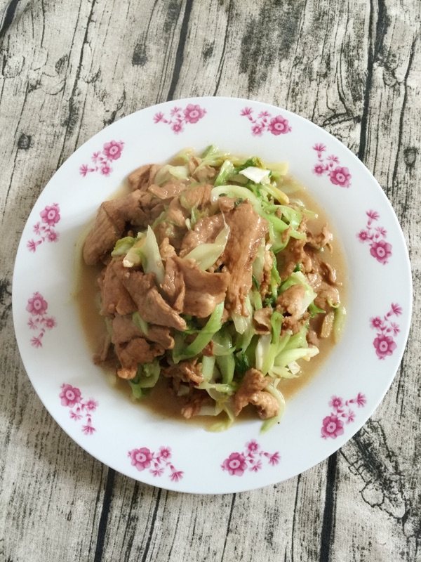 白菜丝炒肉片步骤11