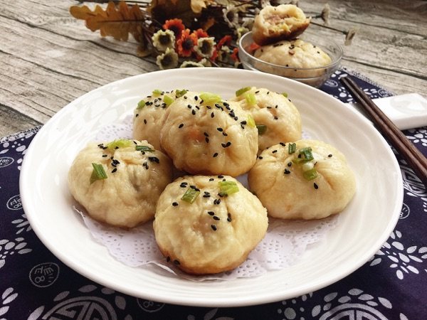 生煎肉菜包子步骤18