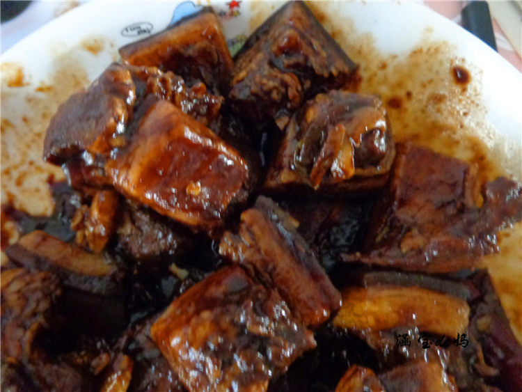 剩肉烩粉条步骤3