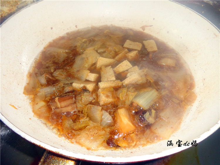 剩肉烩粉条步骤13