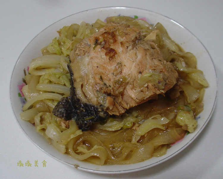 三文鱼烧白菜粉条步骤14