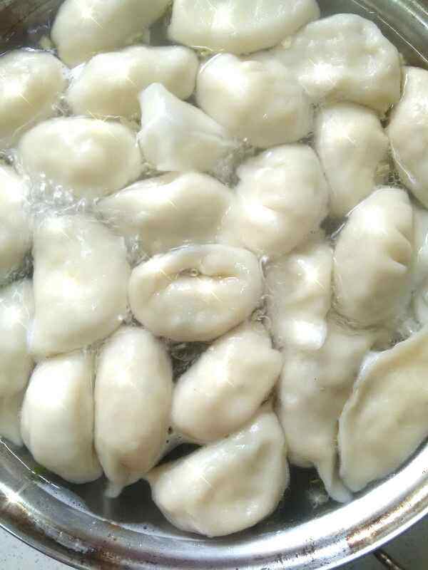 鸡蛋白菜素食饺步骤11