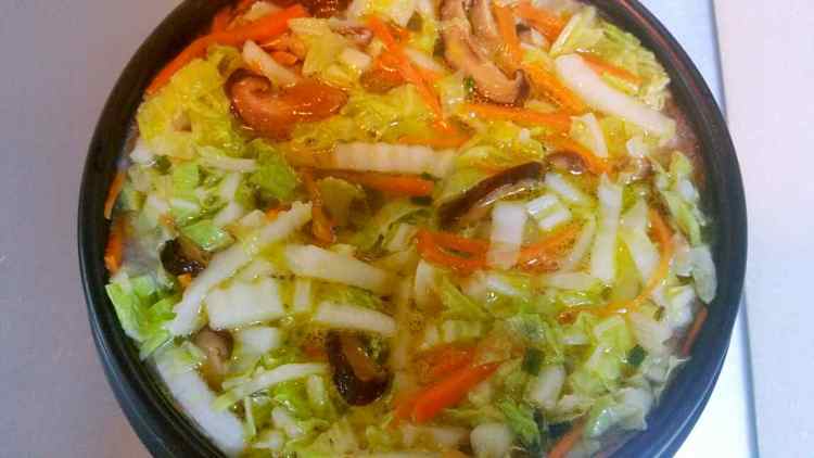 白菜豆腐三丝汤步骤8