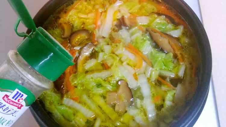 白菜豆腐三丝汤步骤10