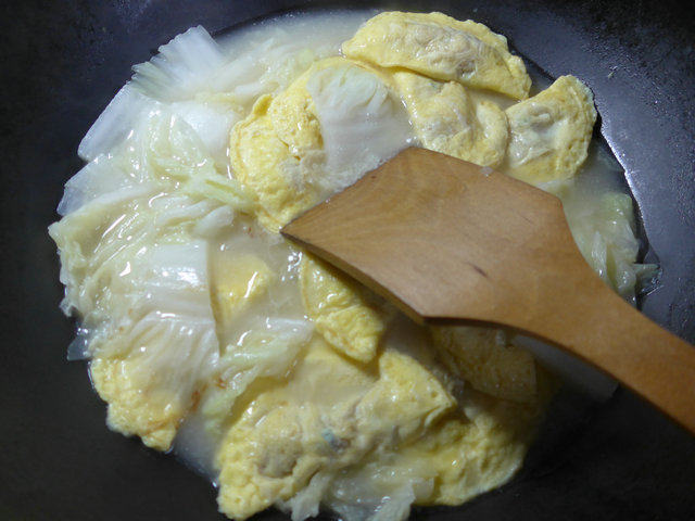 浓汤宝蛋饺白菜步骤6
